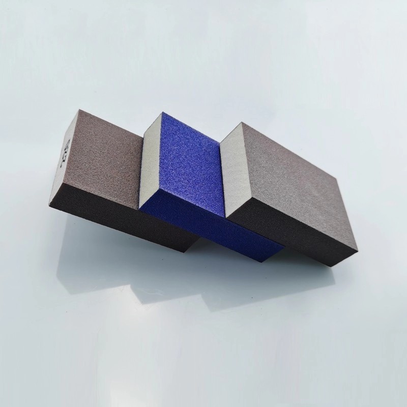 What are the safety rules when using a sanding block?